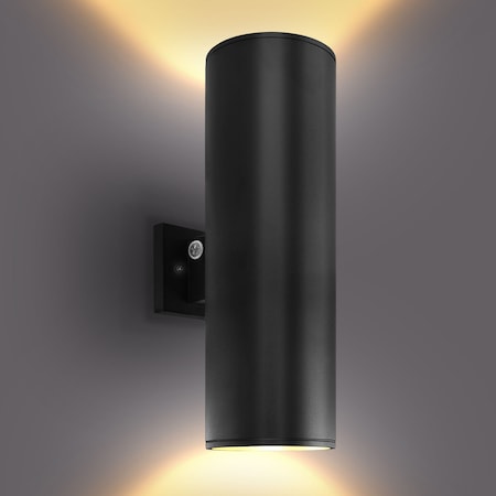 Luxrite Dusk to Dawn LED Outdoor Wall Lights 18in up/Up and Down Light 3CCT 3000K-5000K 20/30/40W IP65 ETL LR40339-1PK